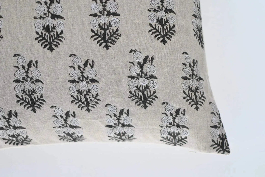 June Block Print Pillow Cover