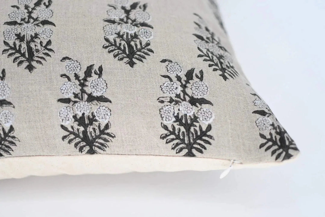June Block Print Pillow Cover