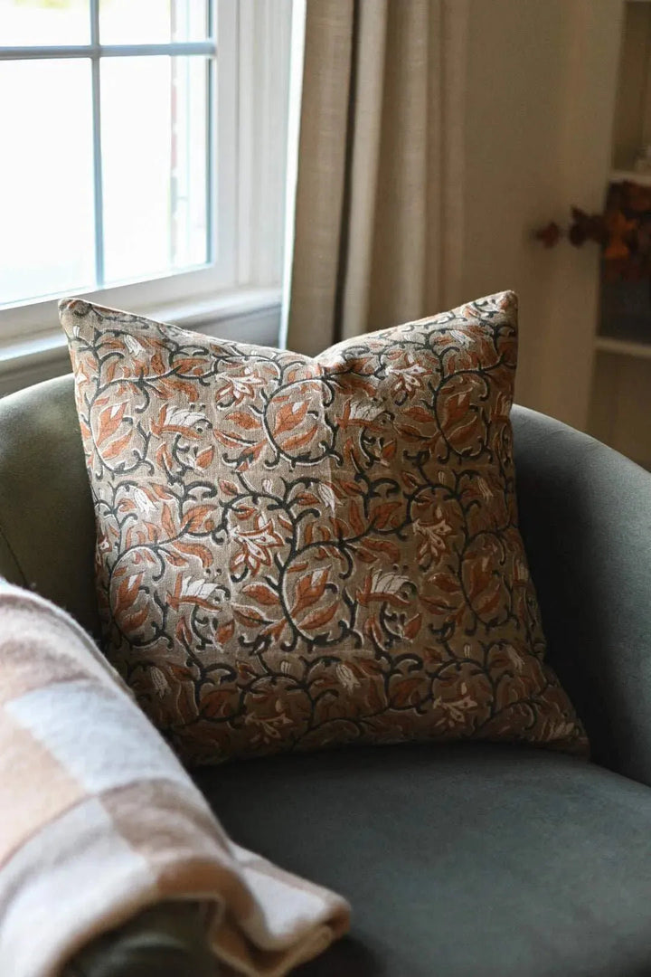 Joanna Block Print Pillow Cover