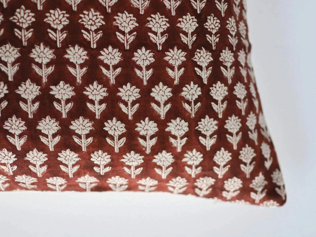 Mallory Block Print Pillow Cover