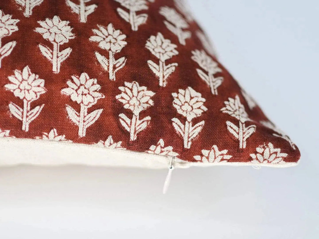 Mallory Block Print Pillow Cover