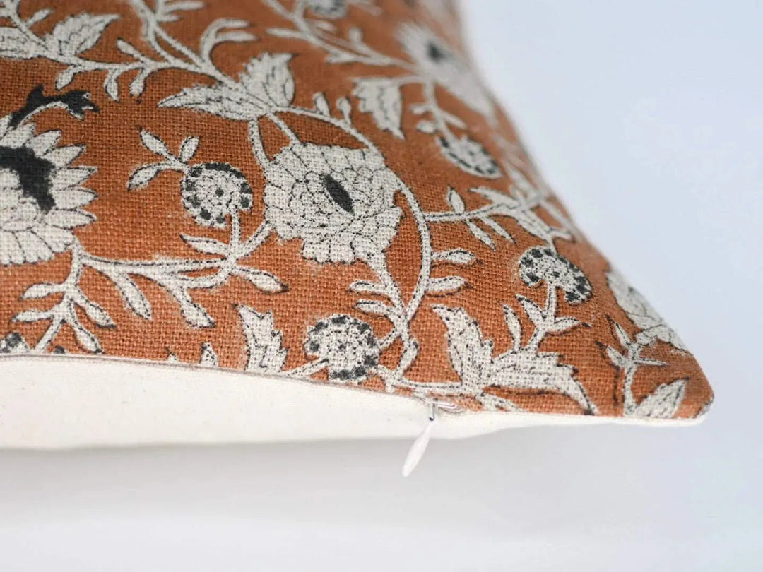 Luna Block Print Pillow Cover