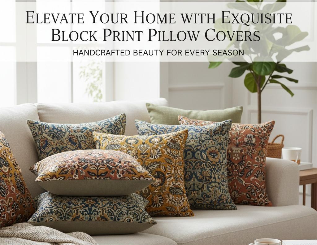 Block Print Pillow Covers