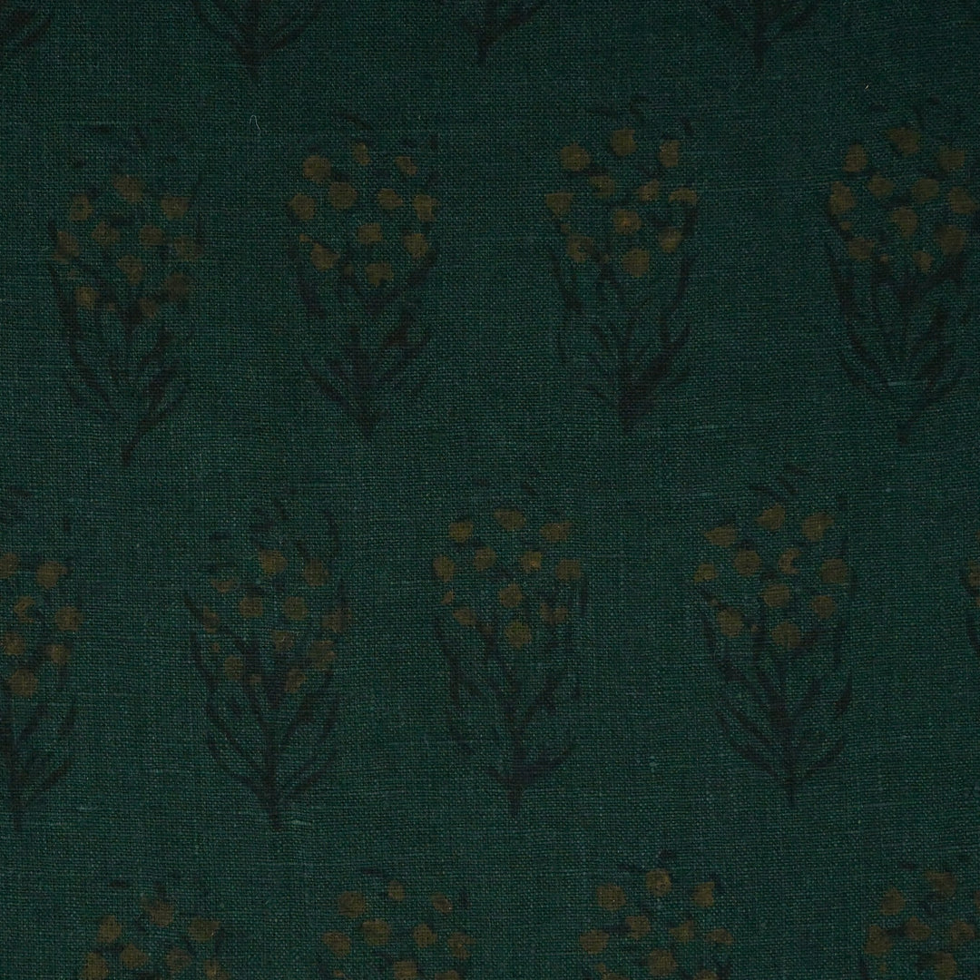 Artisan Block Print Linen Fabric -  12