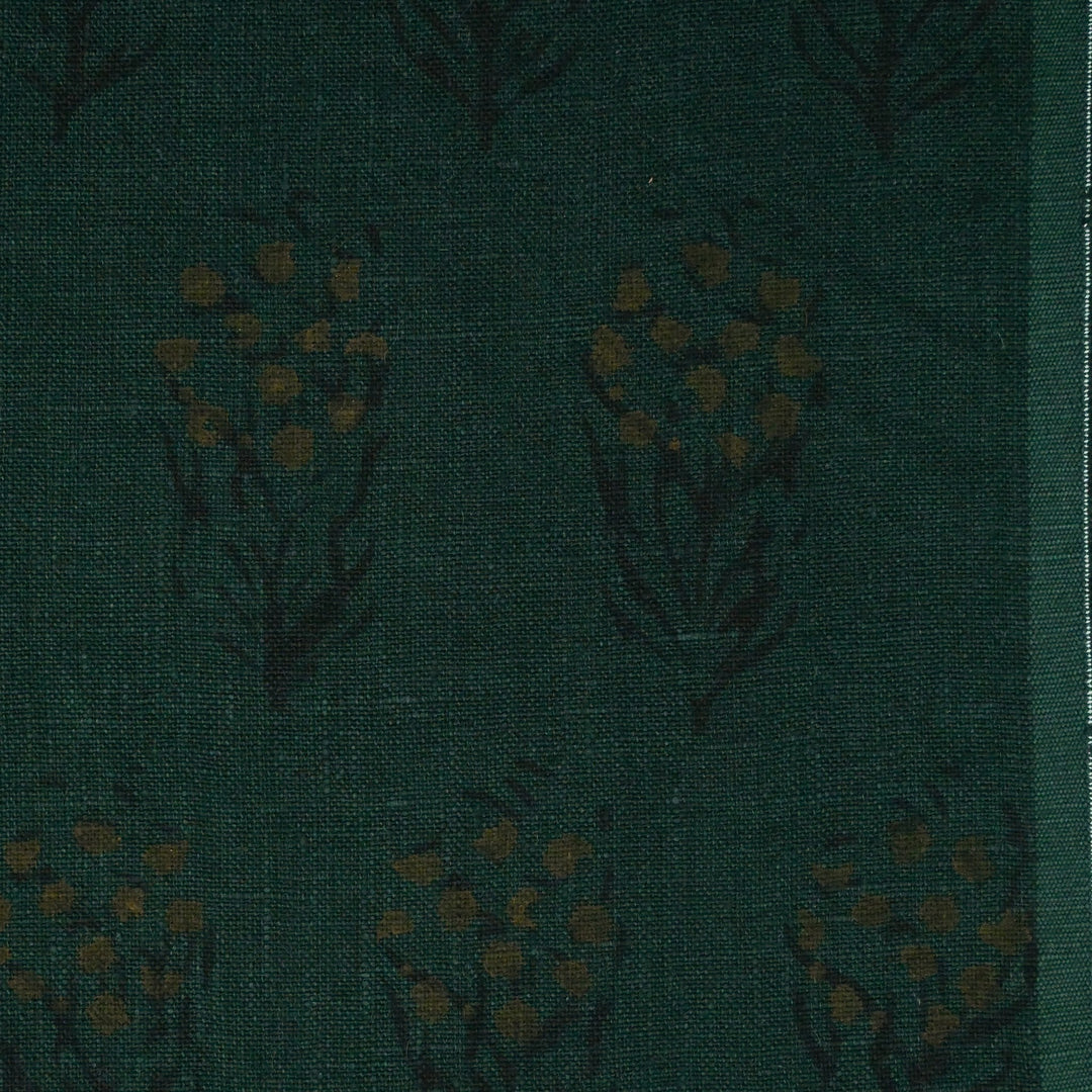 Artisan Block Print Linen Fabric -  12