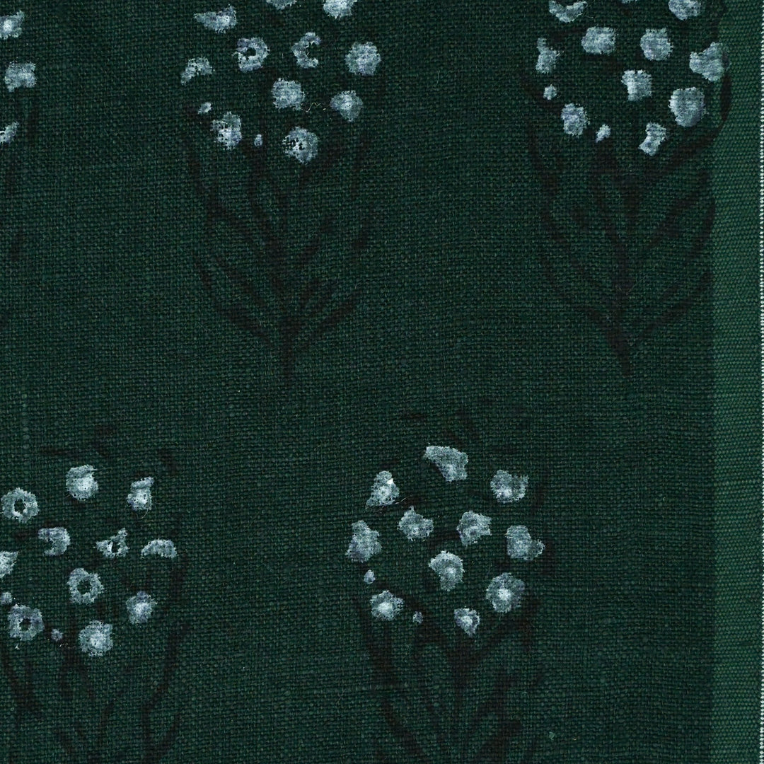 Artisan Block Print Linen Fabric -  12