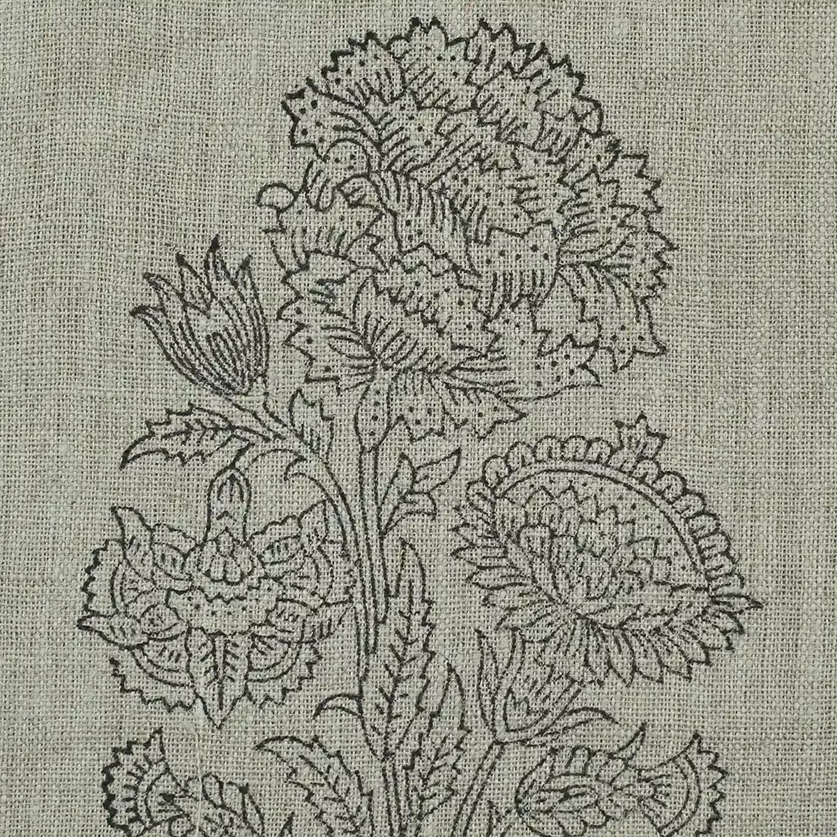 Braelis Block Print Handloom Linen Fabric