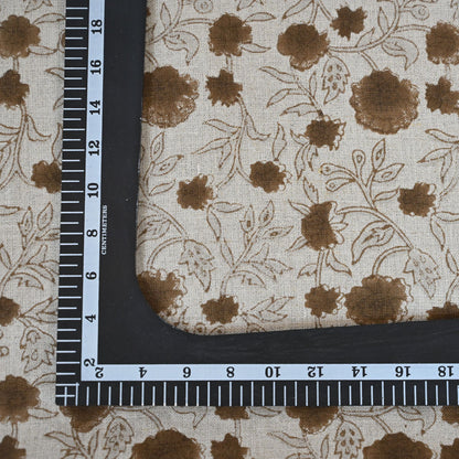 Julie Chocolate Linen Block Print Pillow Cover