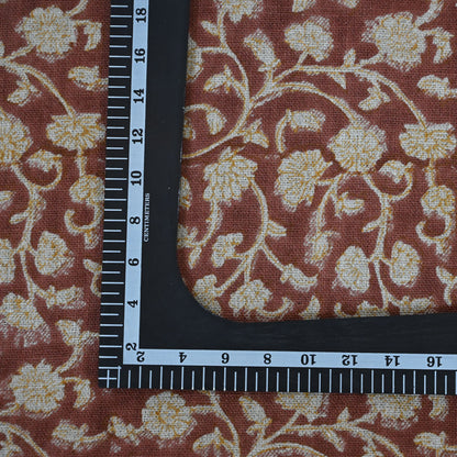 Katie Gold Linen Block Print Pillow Cover