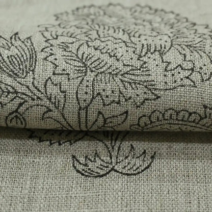 Braelis Block Print Handloom Linen Fabric