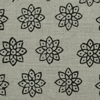 Elvara Floral Linen Block Print Fabric