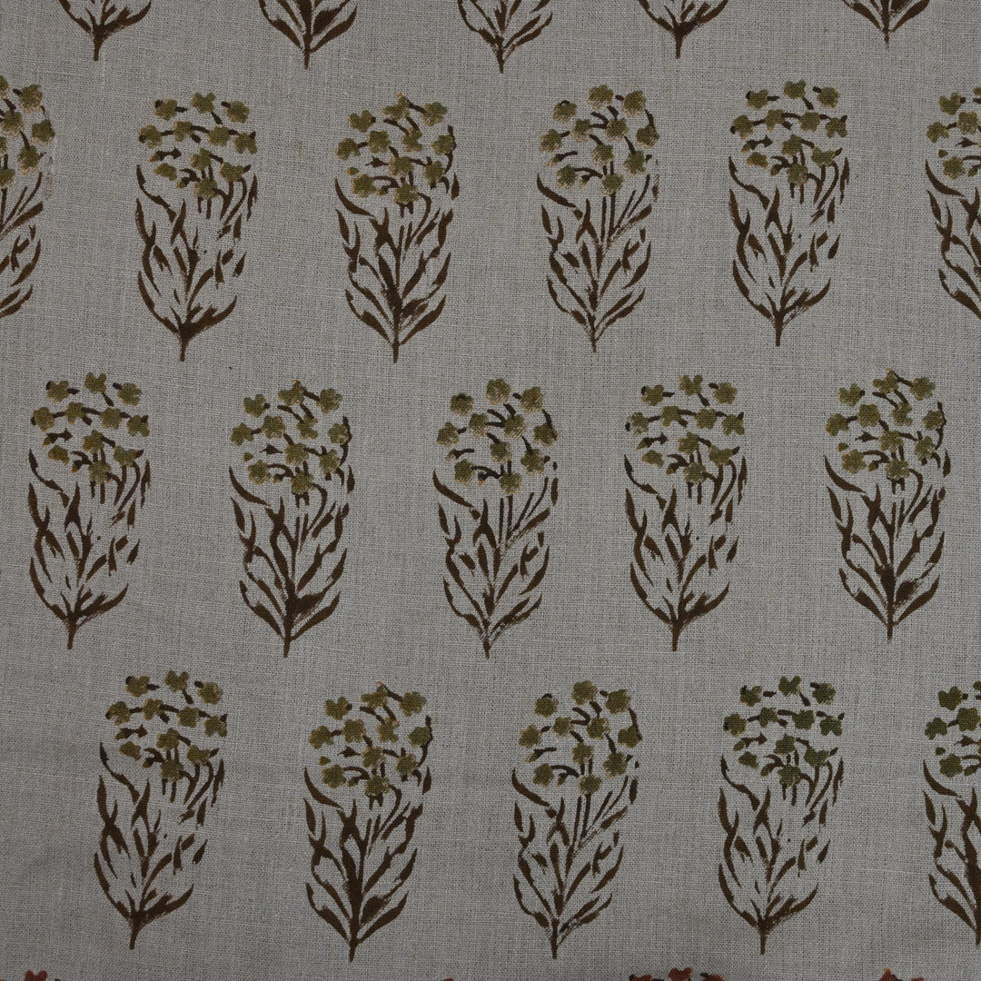 Artisan Block Print Linen Fabric -  12