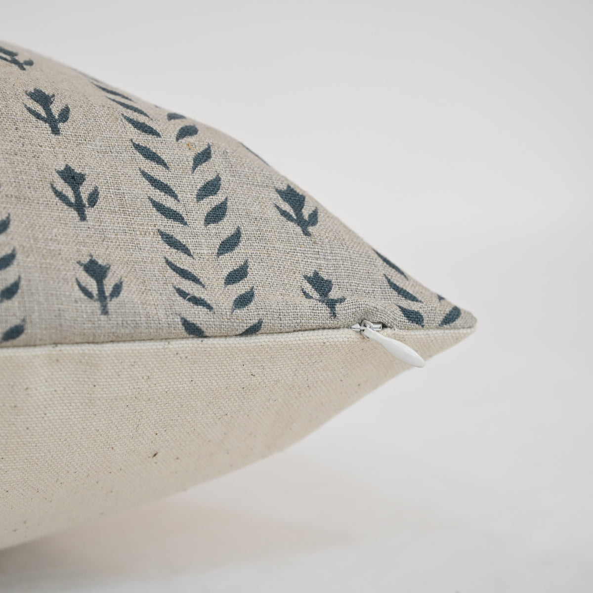 Alexa Indigo Linen Block Print Pillow Cover