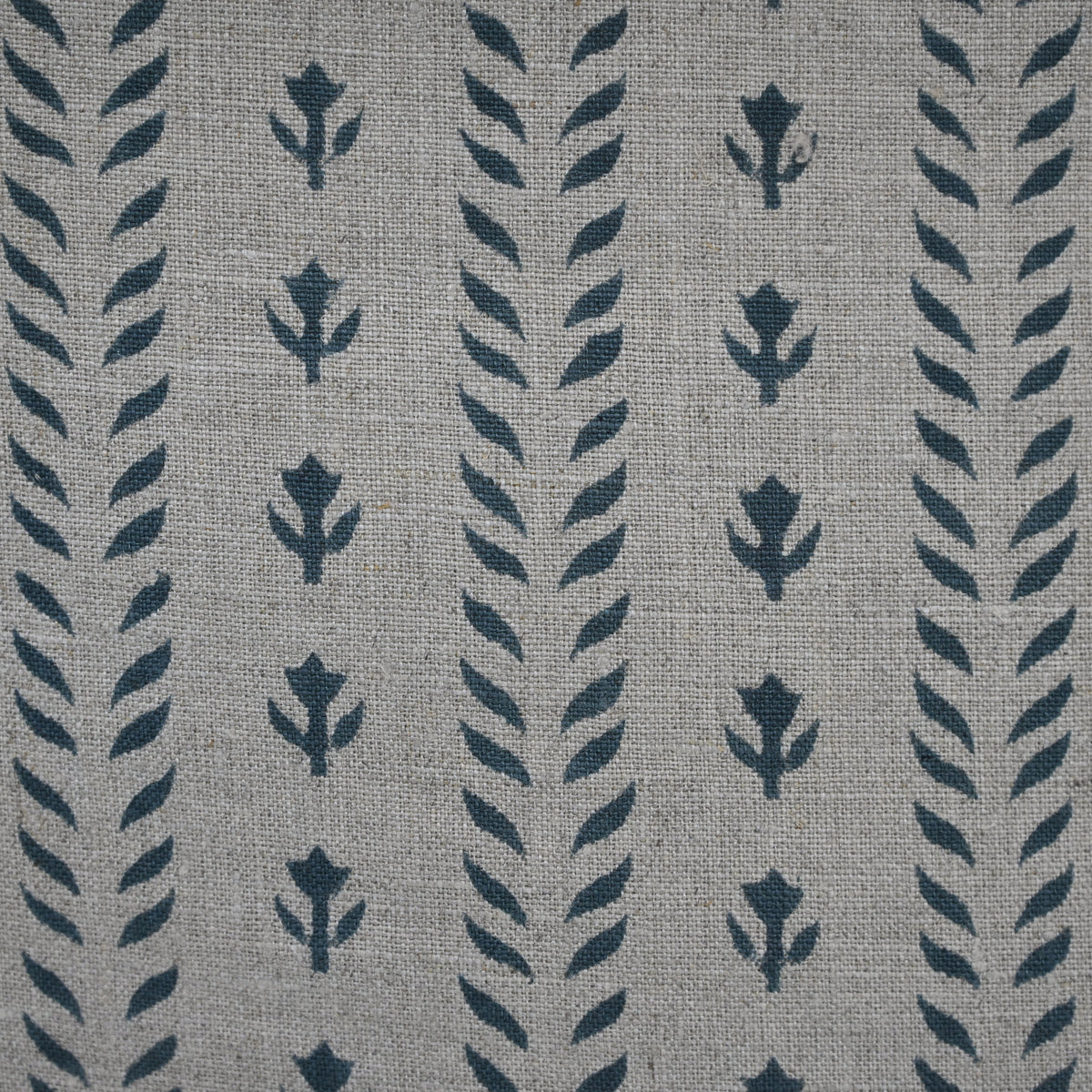 Alexa Indigo Linen Block Print Pillow Cover