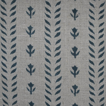 Alexa Indigo Linen Block Print Pillow Cover