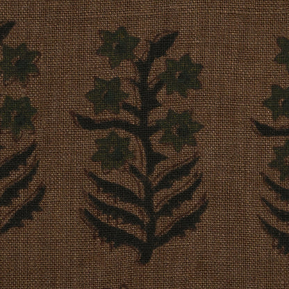 Georgina Botanical Hand Block Linen Fabric