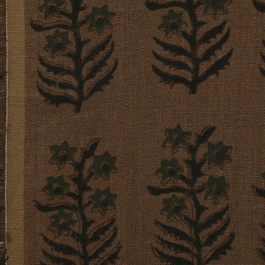 Artisan Block Print Linen Fabric - 20