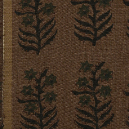Georgina Botanical Hand Block Linen Fabric