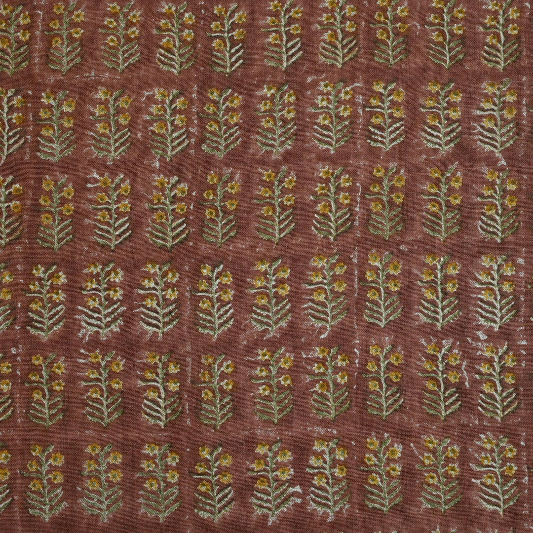 Artisan Block Print Linen Fabric - 20