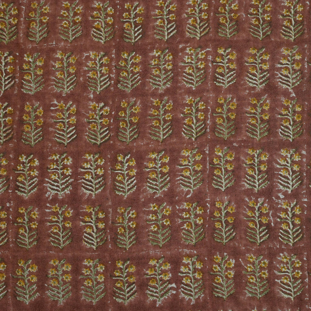 Georgina Botanical Hand Block Linen Fabric