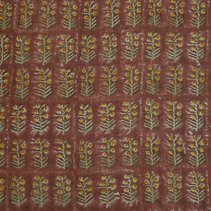 Georgina Botanical Hand Block Linen Fabric