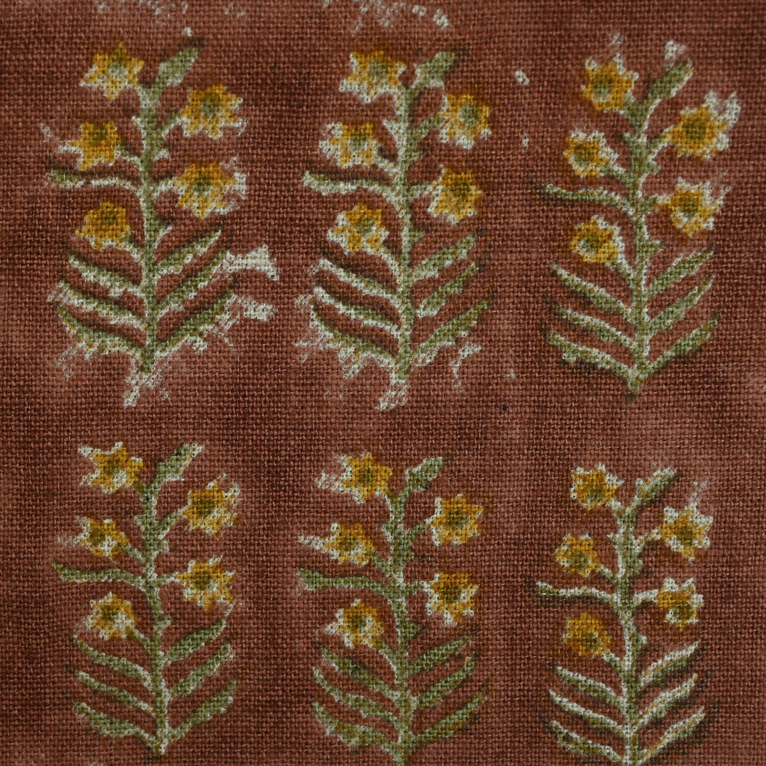 Artisan Block Print Linen Fabric - 20