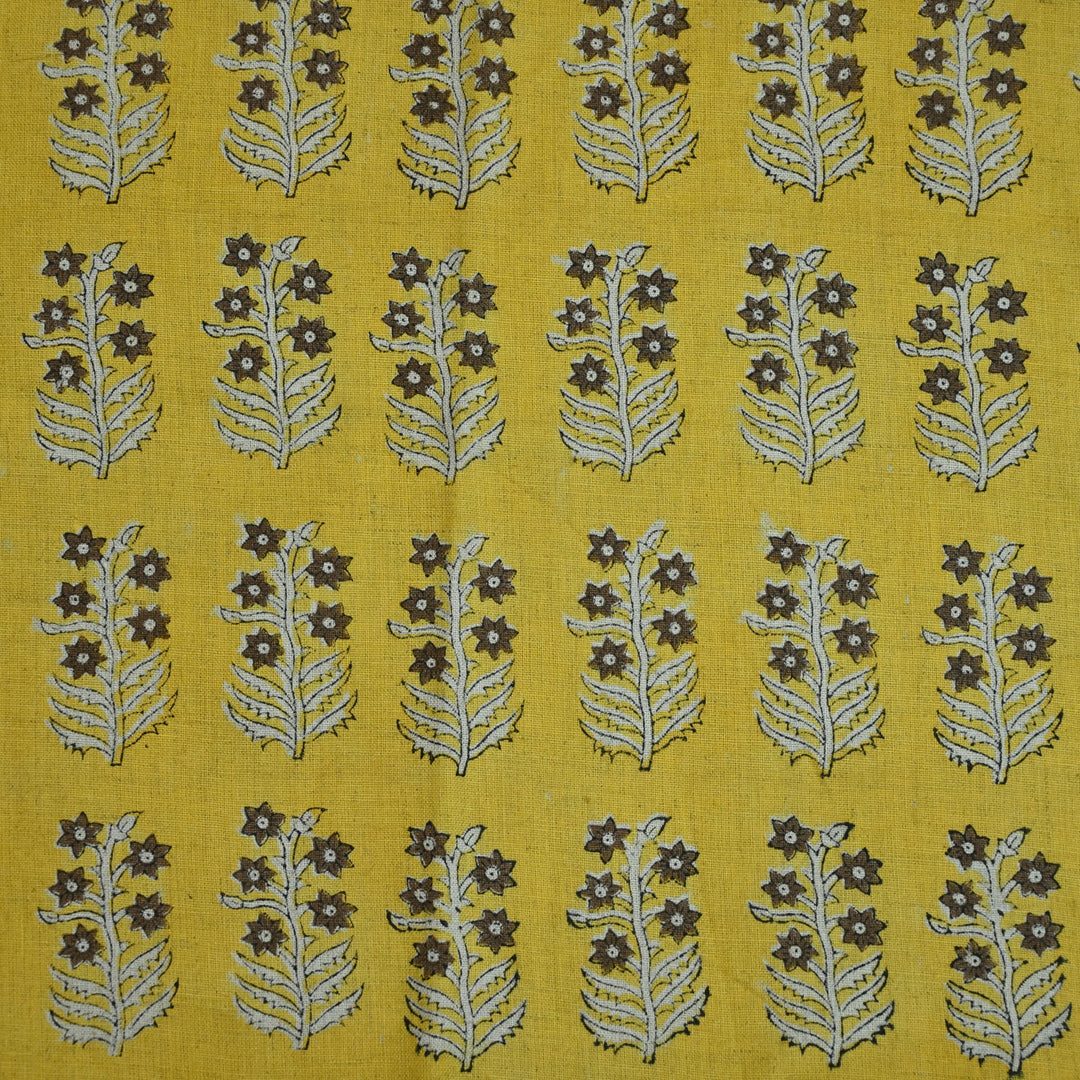 Artisan Block Print Linen Fabric - 20