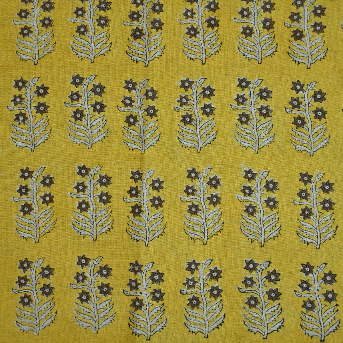 Georgina Botanical Hand Block Linen Fabric
