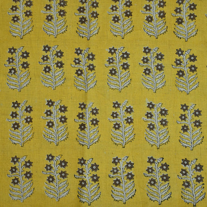Georgina Botanical Hand Block Linen Fabric