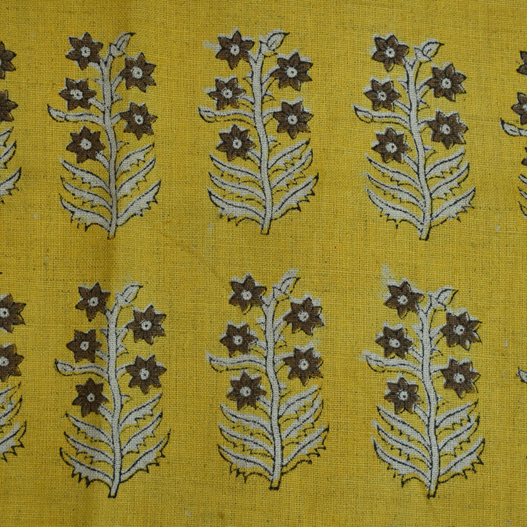 Artisan Block Print Linen Fabric - 20