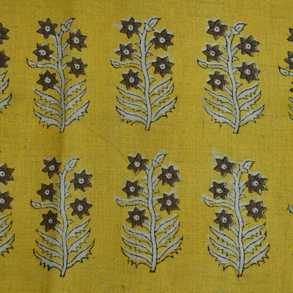 Georgina Botanical Hand Block Linen Fabric