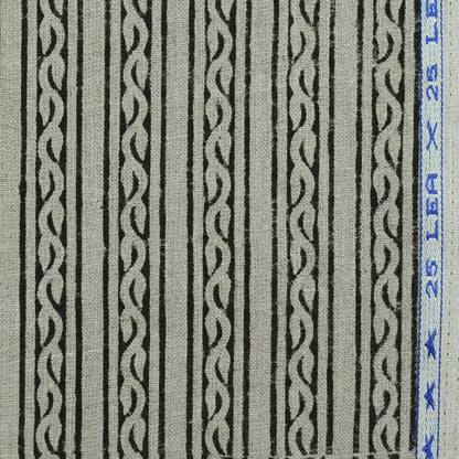 Thiriel Geometric Linen Block Print Fabric