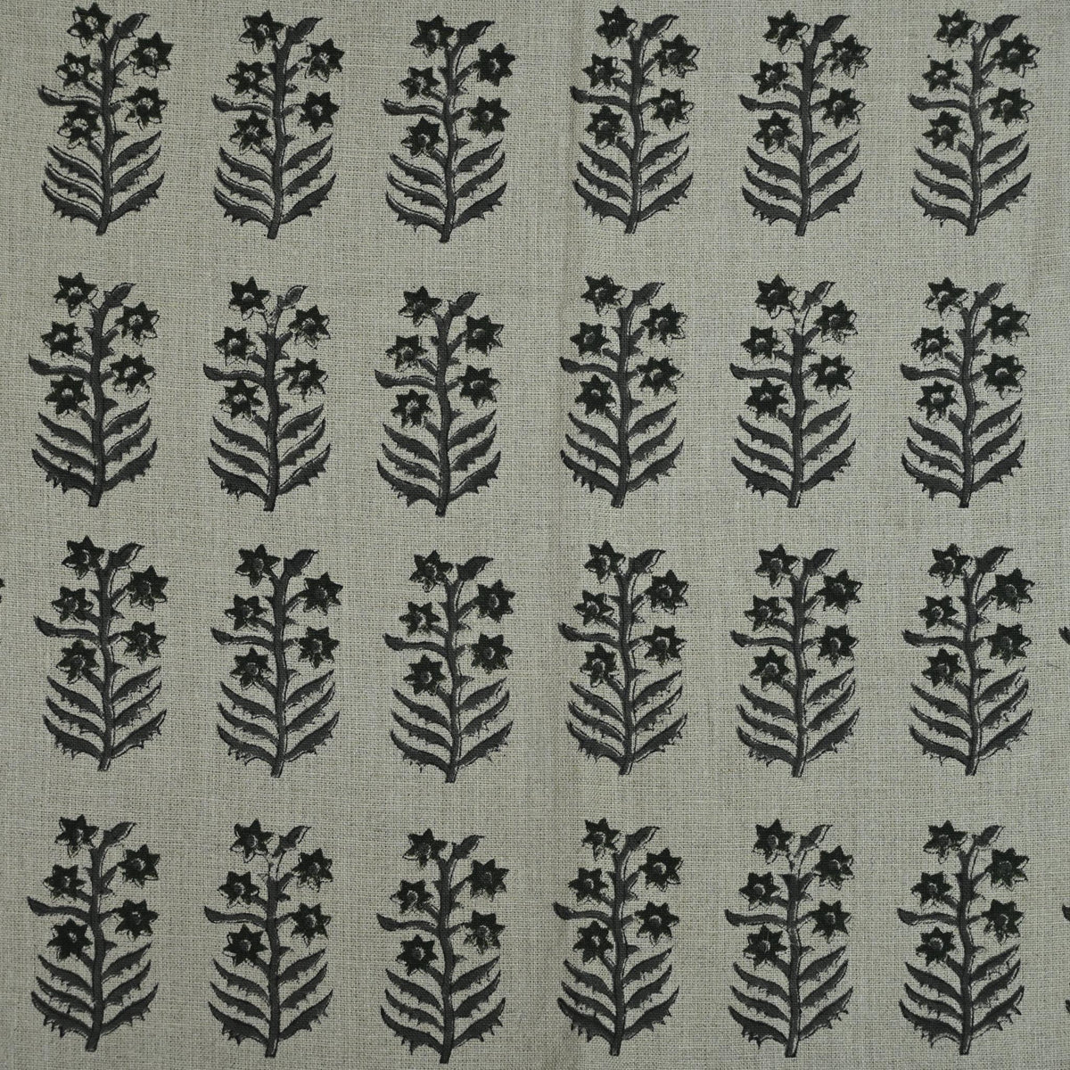 Georgina Botanical Hand Block Linen Fabric