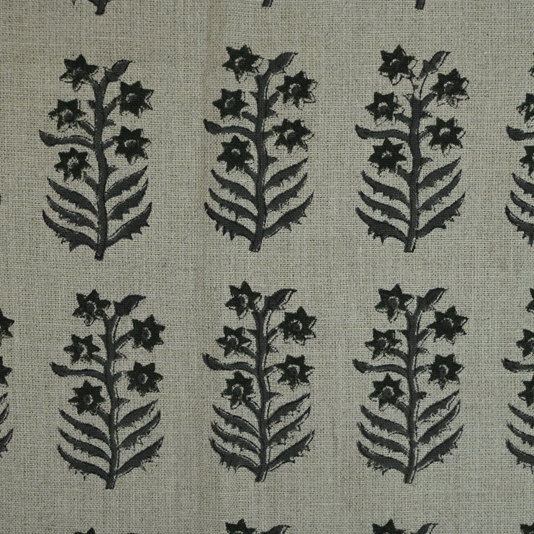 Artisan Block Print Linen Fabric - 20