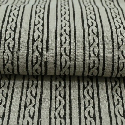 Thiriel Geometric Linen Block Print Fabric
