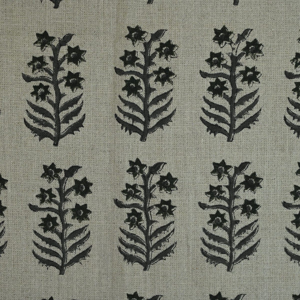 Georgina Botanical Hand Block Linen Fabric