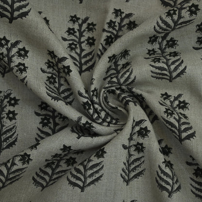 Georgina Botanical Hand Block Linen Fabric