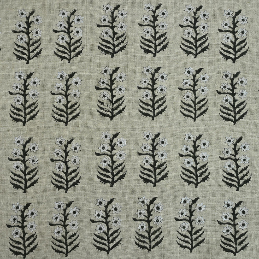 Artisan Block Print Linen Fabric - 20