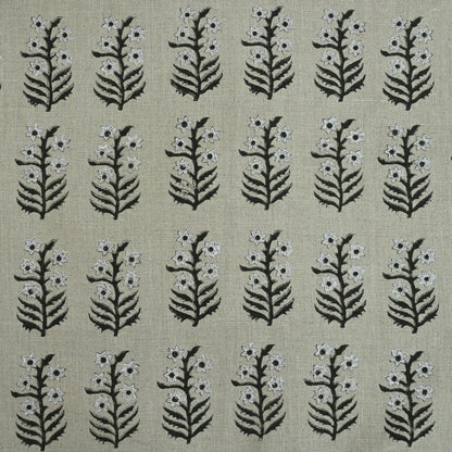 Georgina Botanical Hand Block Linen Fabric