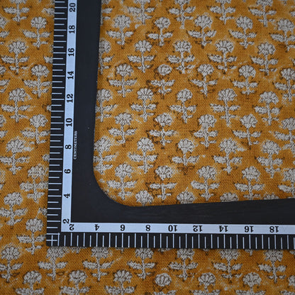 Frances Ochre Block Print Pillow Cover