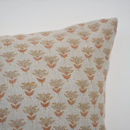 Destiny Oatmeal Block Print Pillow Cover