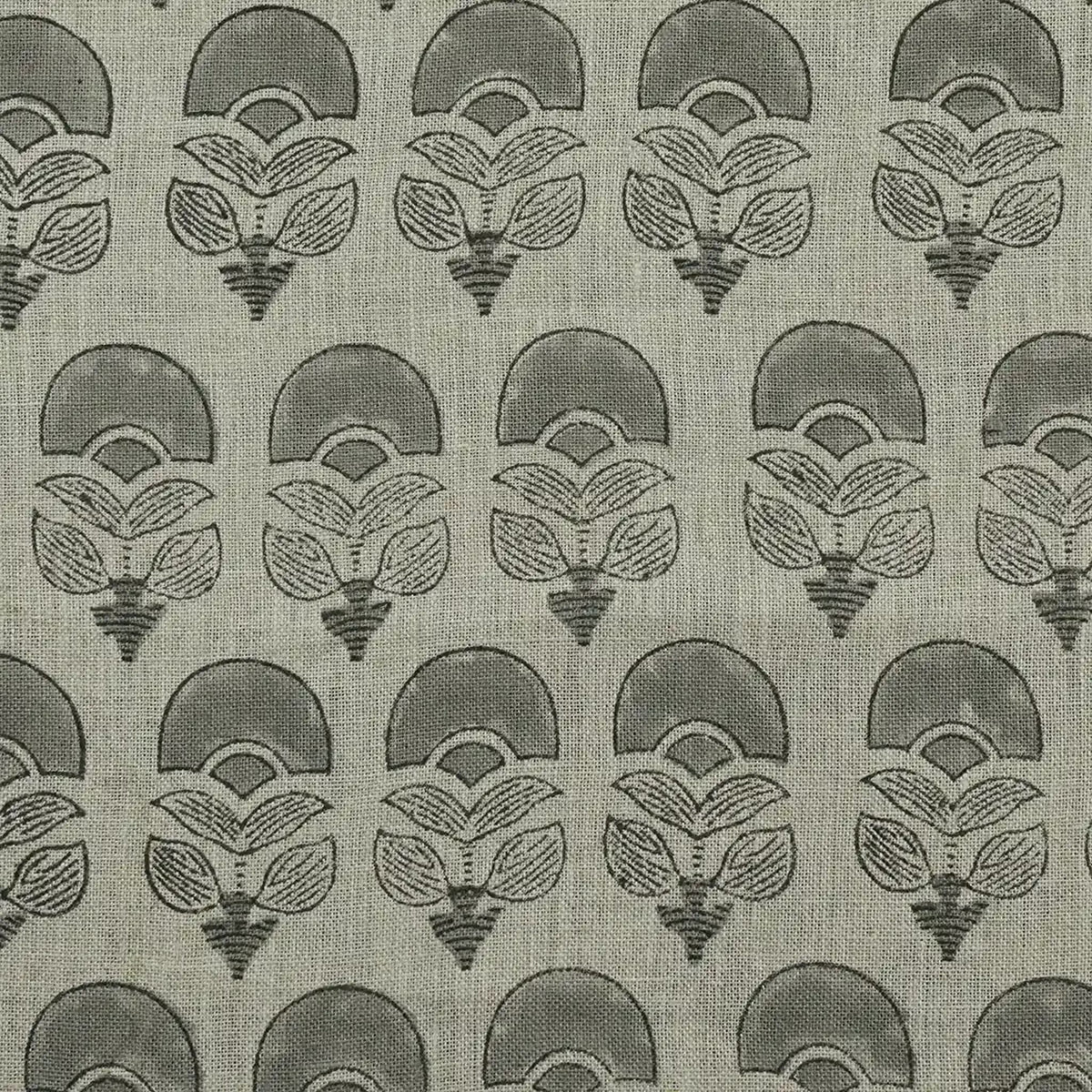 Butterfly Geometric Hand Block Linen Fabric