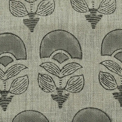 Butterfly Geometric Hand Block Linen Fabric