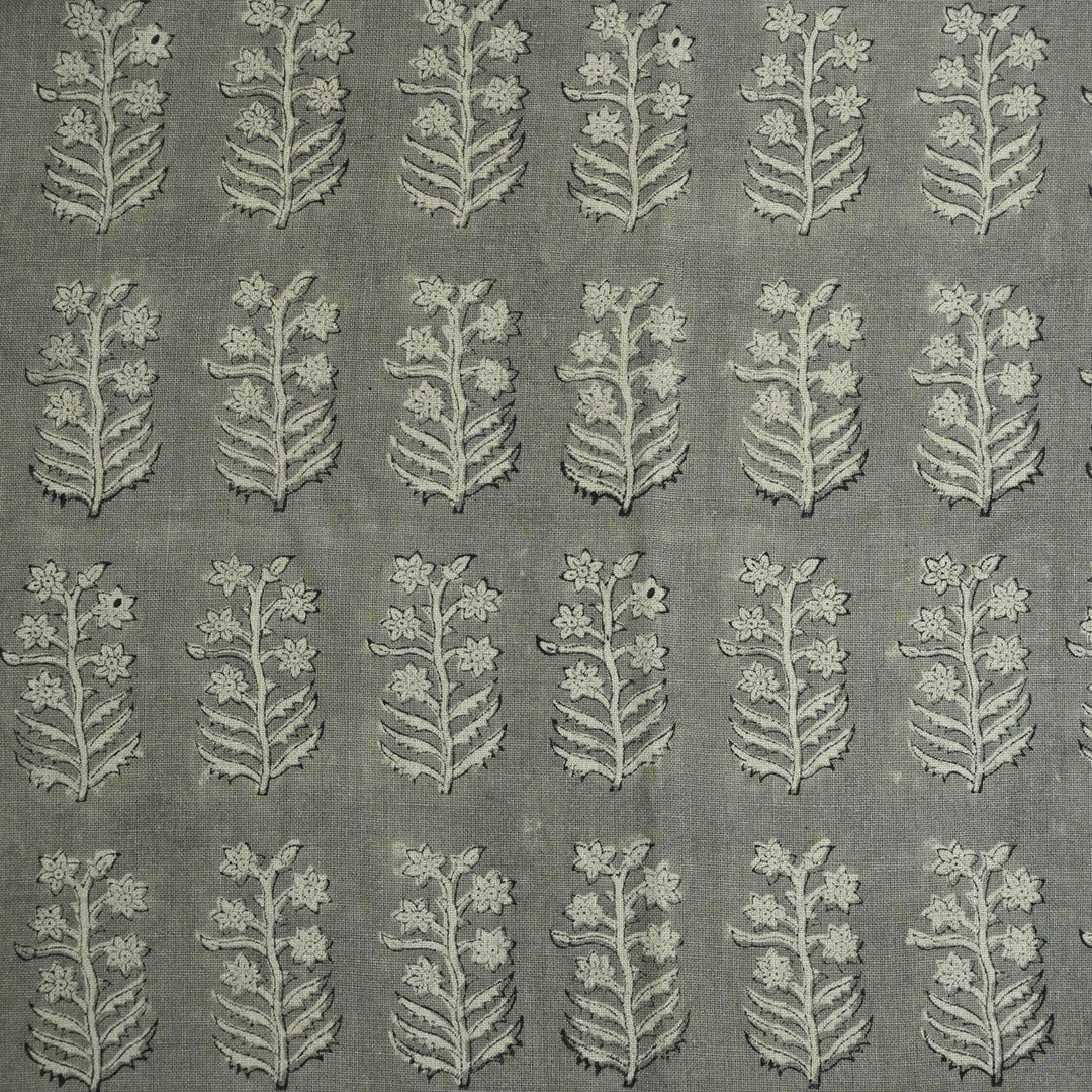 Artisan Block Print Linen Fabric - 19