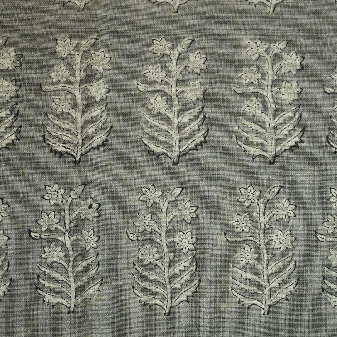Artisan Block Print Linen Fabric - 20