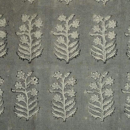 Georgina Botanical Hand Block Linen Fabric