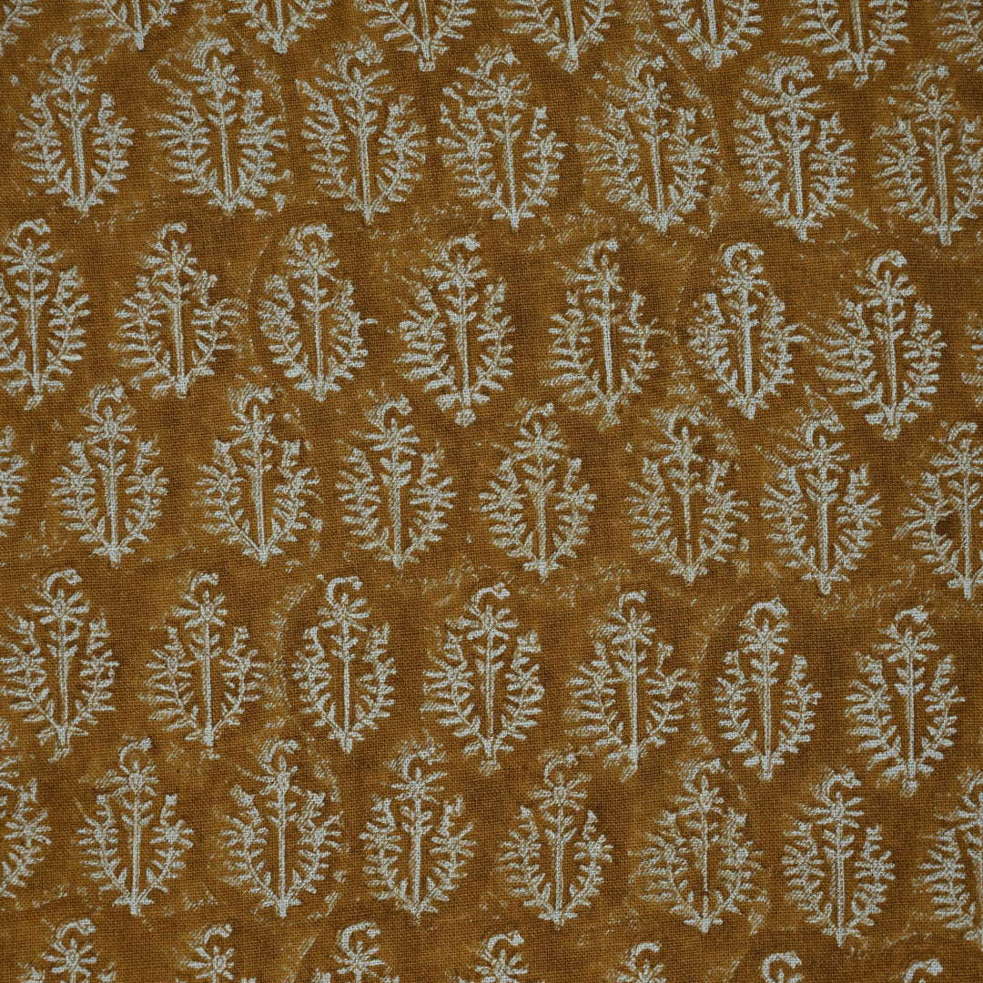 Artisan Block Print Linen Fabric -  18