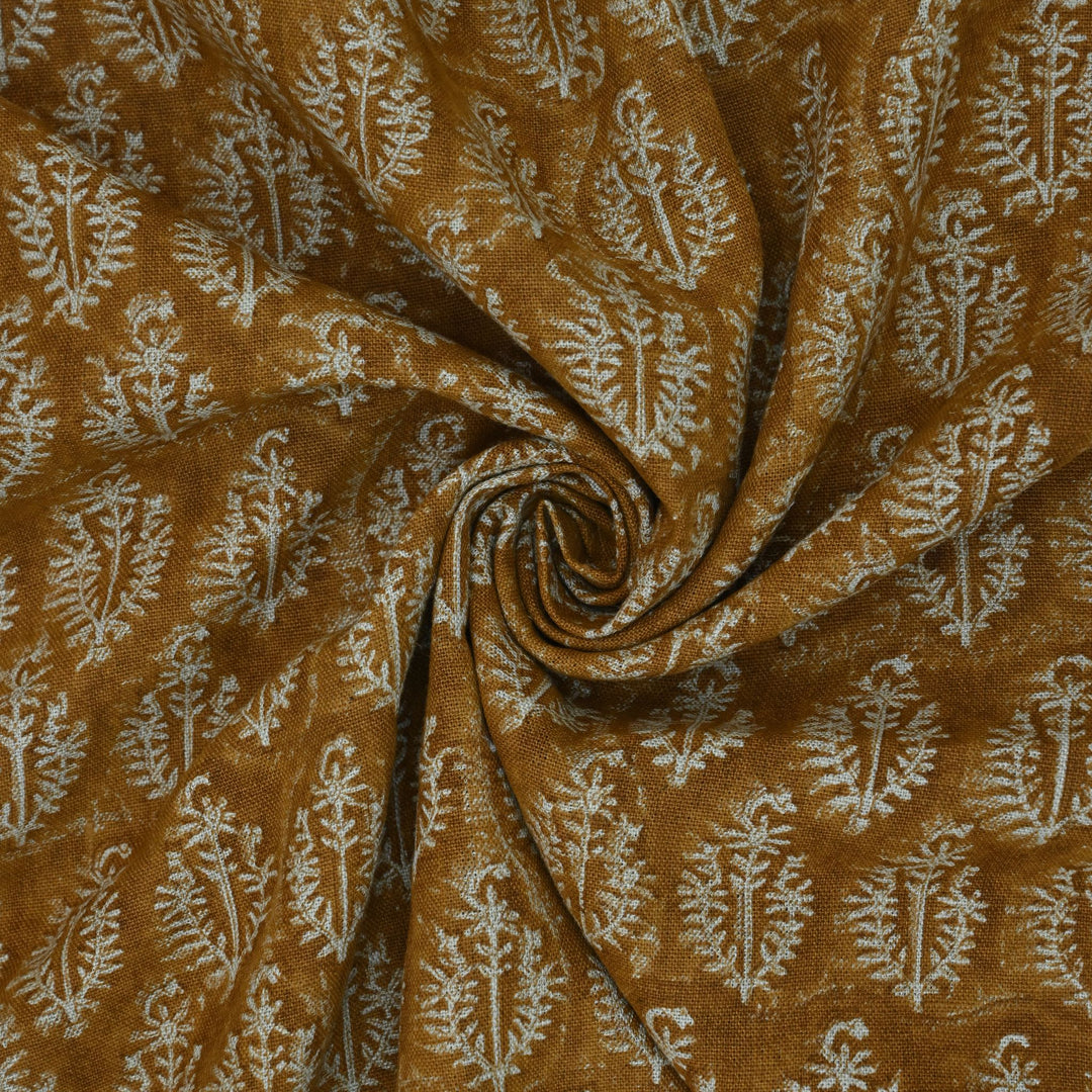 Artisan Block Print Linen Fabric -  18