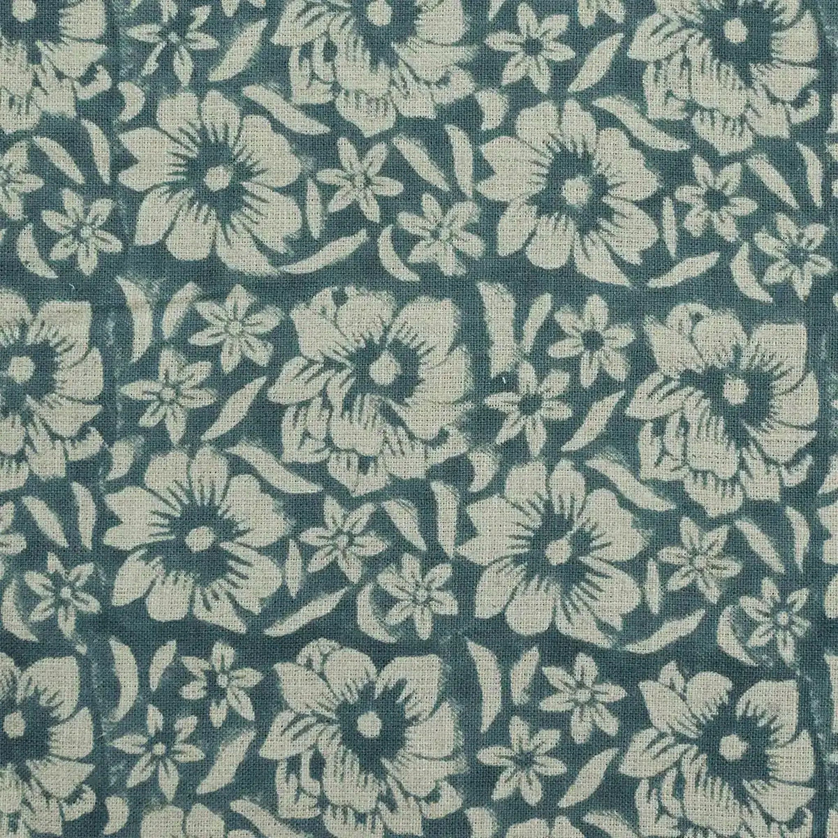 Angie Hand Block Printed Linen Fabric