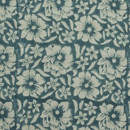 Angie Hand Block Printed Linen Fabric